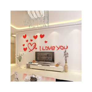 LookNBuy Love You With Hearts Acrylic Wall Art (0059) LookNBuy Love You With Hearts Acrylic Wall Art (0059)
