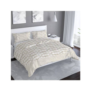 Maguari Chain Design Double Bed Sheet Beige (0331) Maguari Chain Design Double Bed Sheet Beige (0331)