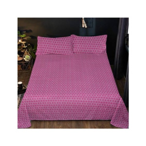 Maguari Circle Dots Design Double Bed Sheet Pink (0336) Maguari Circle Dots Design Double Bed Sheet Pink (0336)