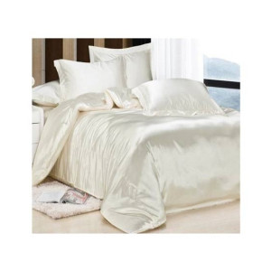 Maguari Soft Silk Shine Comforter Bed Set Off White Maguari Soft Silk Shine Comforter Bed Set Off White