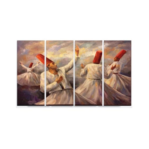 Maguari Sufi Canvas Small Wall Frame 4 Pcs (0712) Maguari Sufi Canvas Small Wall Frame 4 Pcs (0712)