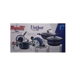 Majestic Elegant Non stick Cookware Gift Set - 17 Pcs Majestic Elegant Non stick Cookware Gift Set - 17 Pcs