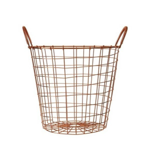 Premier Home Vertex Round Wire Basket - Copper (509933) Premier Home Vertex Round Wire Basket - Copper (509933)