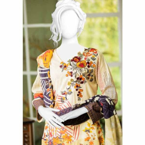 Naayaab Ivory Sea Lawn Unstitched 3 Piece Naayaab Ivory Sea Lawn Unstitched 3 Piece