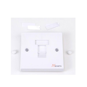 Nexans Essential 86x86 Wallplate 1 Keystone (N423.635) Nexans Essential 86x86 Wallplate 1 Keystone (N423.635)