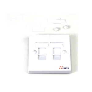 Nexans Essential 86x86 Wallplate 2 Keystone (N423.630) Nexans Essential 86x86 Wallplate 2 Keystone (N423.630)