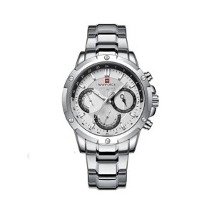 NaviForce Chronograph Working Men’s Watch Silver (NF-9196-4) NaviForce Chronograph Working Men’s Watch Silver (NF-9196-4)