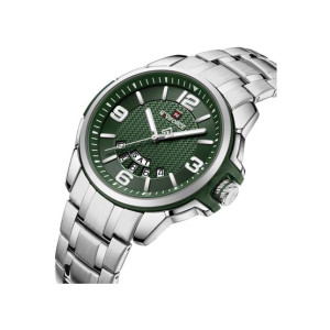 Naviforce Day & Date Edition Watch For Men - Silver (NF-9215S-5) Naviforce Day & Date Edition Watch For Men - Silver (NF-9215S-5)