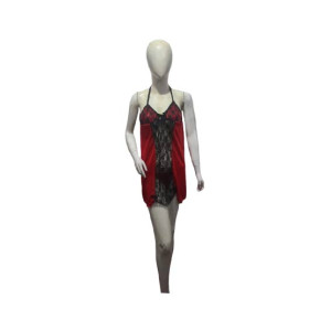 RGshop Nighty For Women Red and Black RGshop Nighty For Women Red and Black