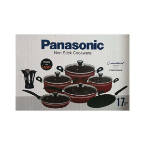 Non Stick Cookware Set Maroon - 17 Pcs (0049) Non Stick Cookware Set Maroon - 17 Pcs (0049)