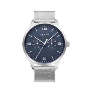 Obaku Ask Cyan Men's Watch Silver (V249GMCLMC) Obaku Ask Cyan Men's Watch Silver (V249GMCLMC)