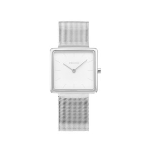 Obaku Kvadrat Steel Women's Watch Silver (V236LXCIMC)