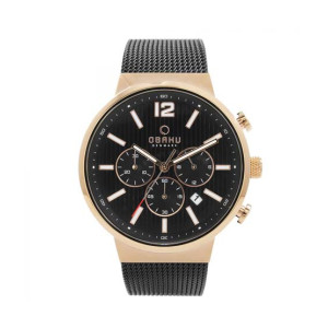 Obaku Chronograph Men's Watch Black (V180GCVBMB) Obaku Chronograph Men's Watch Black (V180GCVBMB)