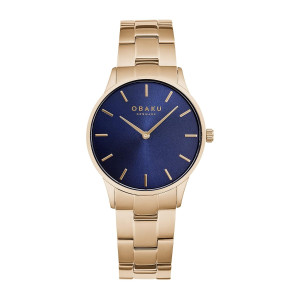 Obaku Lyng Lille Lapis Watch For Women's Rose Gold (V247LXVLSV) Obaku Lyng Lille Lapis Watch For Women's Rose Gold (V247LXVLSV)
