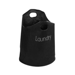 Premier Home Black Polyester Diamantes Laundry Bag (1901065) Premier Home Black Polyester Diamantes Laundry Bag (1901065)