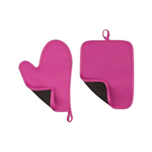 Premier Home Oven Glove and Pot Holder Set Hot Pink (0806552) Premier Home Oven Glove and Pot Holder Set Hot Pink (0806552)