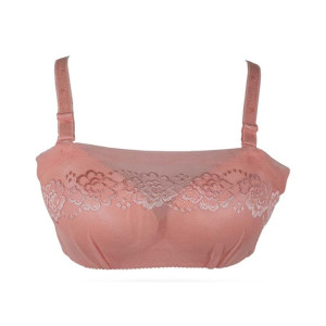 Purple Bag Fancy Lace Covered Padded Wireless Bra Pink (0011) Purple Bag Fancy Lace Covered Padded Wireless Bra Pink (0011)