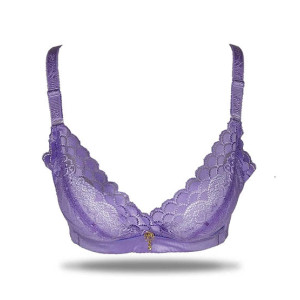 Purple Bag Fancy Wired less Double Padded Bra For Women Purple (Ofw0003) Purple Bag Fancy Wired less Double Padded Bra For Women Purple (Ofw0003)
