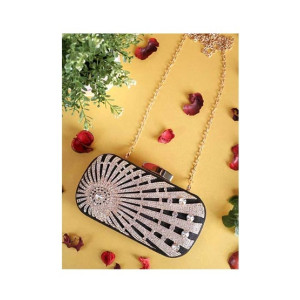 Rangoon Beads Fancy Clutch For Women Black Rangoon Beads Fancy Clutch For Women Black