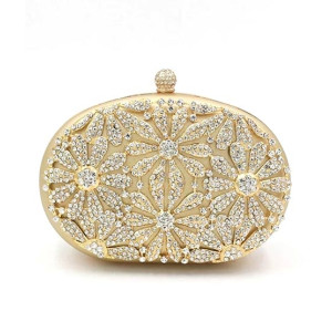 Rangoon Flower Fancy Clutch For Women Golden Rangoon Flower Fancy Clutch For Women Golden