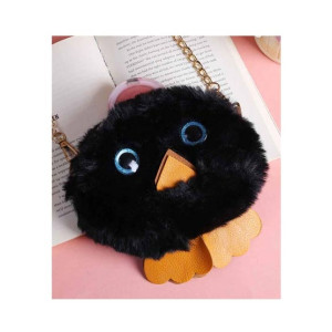 Rangoon Fluffy Pouch Bag For Women Black Rangoon Fluffy Pouch Bag For Women Black