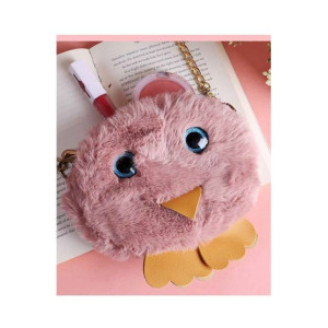 Rangoon Fluffy Pouch Bag For Women Tea-Pink Rangoon Fluffy Pouch Bag For Women Tea-Pink