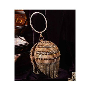 Rangoon Round Evening Clutch For Women Golden Rangoon Round Evening Clutch For Women Golden