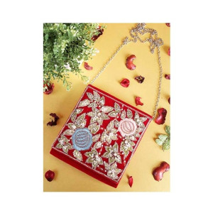 Rangoon Velvet Handmade Clutch For Women Red Rangoon Velvet Handmade Clutch For Women Red