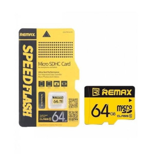 Remax 64GB Speed Flash Micro SD Memory Card Yellow Remax 64GB Speed Flash Micro SD Memory Card Yellow