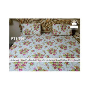 Royal Tex Printed Double Bed Sheet (RTB-5034)