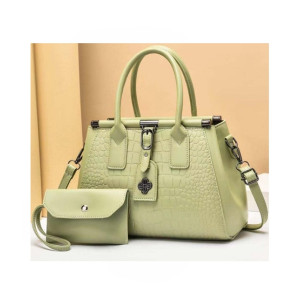 Saad Collection Handbag With Pouch For Women Green (0058) Saad Collection Handbag With Pouch For Women Green (0058)