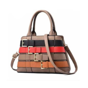 Saad Collection PU Leather Hand Bag For Women - Beige Saad Collection PU Leather Hand Bag For Women - Beige