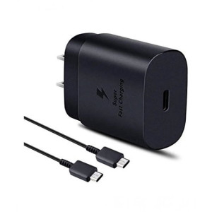 Samsung S21 Series 25W Fast Charging Adapter With Cable Black Samsung S21 Series 25W Fast Charging Adapter With Cable Black