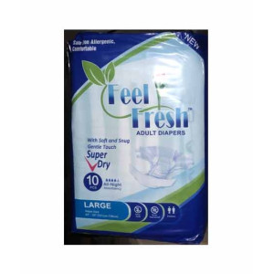 Sawanki Feel Fresh Adult Diaper Large Pack of 10 Sawanki Feel Fresh Adult Diaper Large Pack of 10