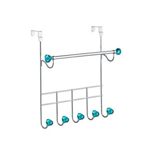 Premier Home Over Door Diamantes 5 Hooks Hanger - Teal (509712) Premier Home Over Door Diamantes 5 Hooks Hanger - Teal (509712)