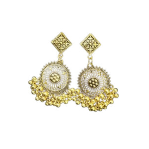 Shaz Jewels Round Jhumka Rust Golden Shaz Jewels Round Jhumka Rust Golden