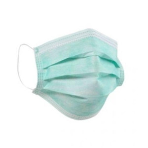 Surgical Face Mask 3 Ply with Nose Pin 50 Pieces Green - 70 GSM Surgical Face Mask 3 Ply with Nose Pin 50 Pieces Green - 70 GSM