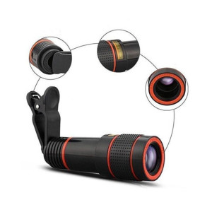 The AZY 8x Zoom Mobile Camera Lens With Clip Holder The AZY 8x Zoom Mobile Camera Lens With Clip Holder