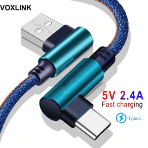 Voxlink Fast Charging USB Type C Cable Denim Blue 1m Voxlink Fast Charging USB Type C Cable Denim Blue 1m