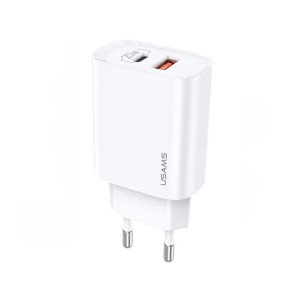 Usams 20W Dual Port PD Charger White Usams 20W Dual Port PD Charger White