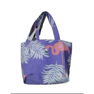Want & Get Purple Swan Printed Cotton Tote Bag Want & Get Purple Swan Printed Cotton Tote Bag