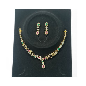Wish Indian Design Necklace And Earrings Set For Women (0048) Wish Indian Design Necklace And Earrings Set For Women (0048)