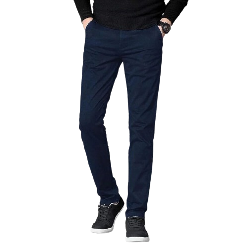 iShopping - Fashion Trendz FT Cotton Chinos Pant-Blue-30