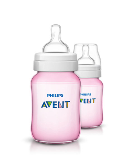 iShopping - Philips Avent Classic Plus Baby Bottle 260ML 2 Pcs - 1m+ (SCF564/27)