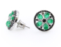 iShopping - Zed Eye Green Lotus Earrings For Women (ISE109B)