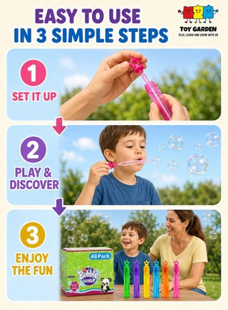 iShopping - Mini Bubble Wands Bubble Blower Toys for Kids - 20 Pcs
