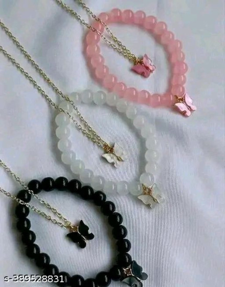 iShopping - Zevora Premium Butterfly Necklace And 3 Bracelate