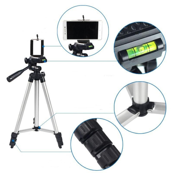 iShopping - Ferozi Traders Universal Tripod Camera Stand - Silver (3110)