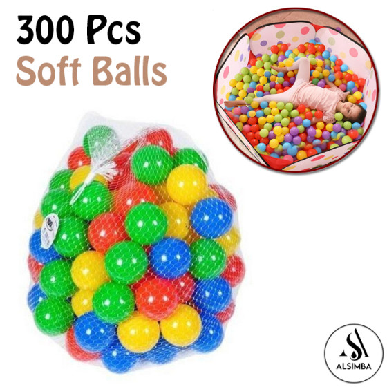 iShopping - Alsimba Soft Plastic Tent Balls Set for Play House Tent and Swimming Pool (300-Balls-Set)