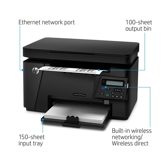 iShopping - HP LaserJet Pro MFP M125nw Multifunction Printer (CZ173A) - Refurbished